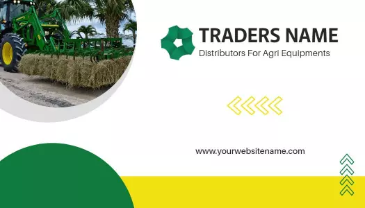 Modern Green Agriculture Equipment Distributor Business Card Template