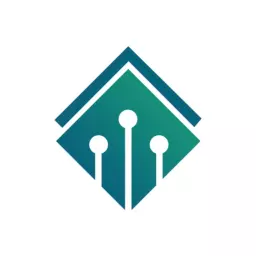 Modern Green and Blue Circuit Design for Electronics Logo Template