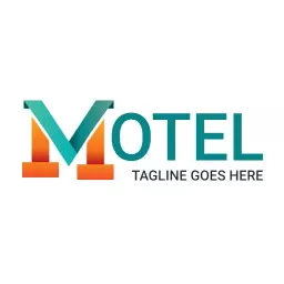 Modern Green and Orange Design for Comfortable Motel Logo Template