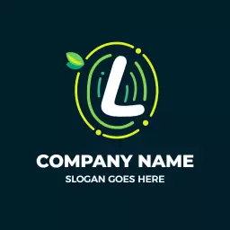 Modern Green and White L Letter Design for Branding Logo Template