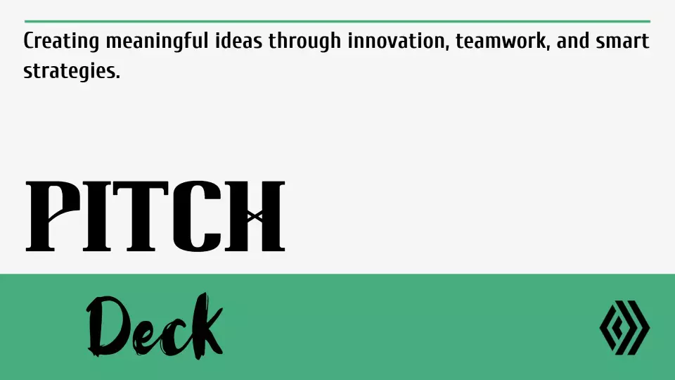 Modern Green Business Strategy Pitch Deck Presentation Template