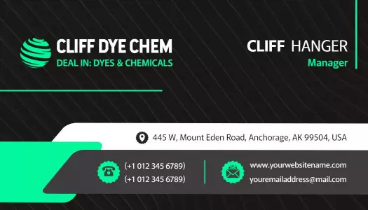Modern Green Chemical Industry Visiting Card Template