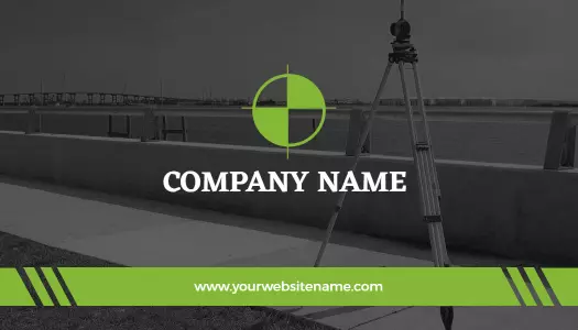 Modern Green Construction Surveyor Business Card Template