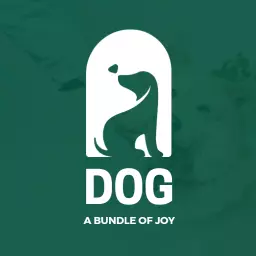Modern Green Dog Logo Celebrating Your Furry Companion's Joy Template