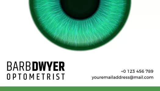 Modern Green Eye Care Vision Expert Business Card Template