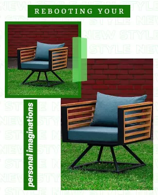 Modern Green Furniture Rebooting Your Personal Style Poster Template