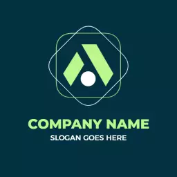 Modern Green Geometric Design Featuring A Letter Logo Template