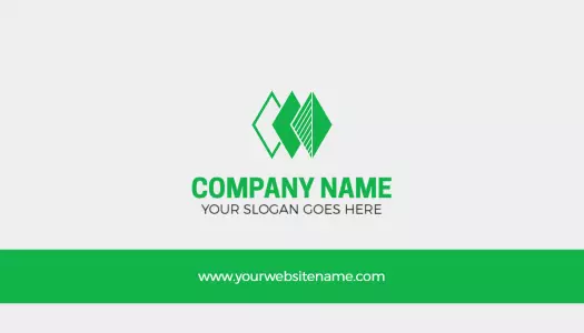 Modern Green Geometric Interior Designer Business Card Template