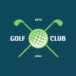 Modern Green Golf Club Design Featuring Stylish Equipment Logo Template