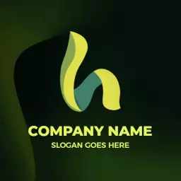 Modern Green H Letter Design for Branding and Business Logo Template