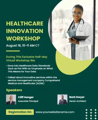 Modern Green Healthcare Innovation Workshop Virtual Poster Template