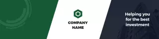 Modern Green Investment Theme with Professional Design LinkedIn Banner Template
