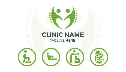 Modern Green Physiotherapy Medical Business Card Template