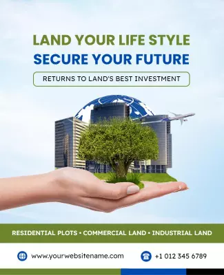 Modern Green Real Estate Investment Opportunities Poster Template