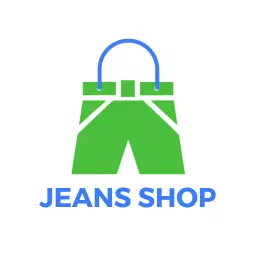 Modern Green Shopping Bag Design for Stylish Jeans Logo Template