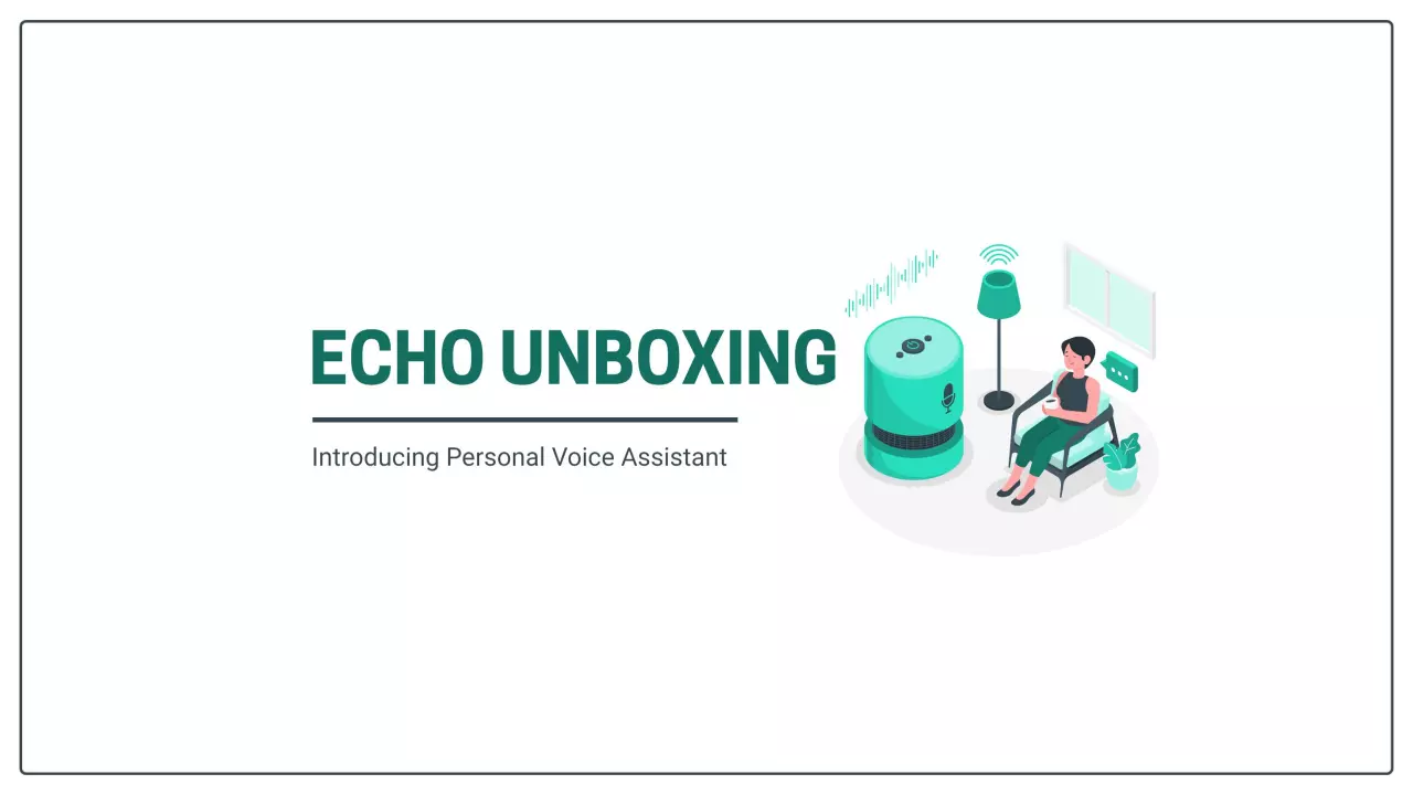 Modern Green Theme with Echo Unboxing YouTube Banner Template
