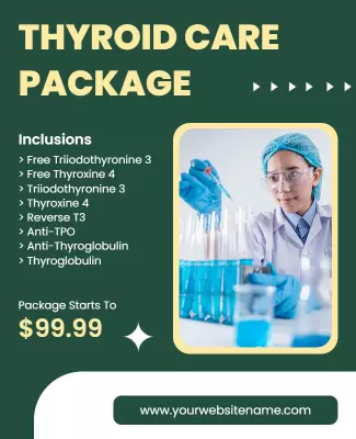 Modern Green Thyroid Care Package Health Poster Template