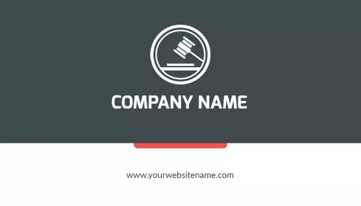 Modern Grey Lawyer Firm Business Card Template