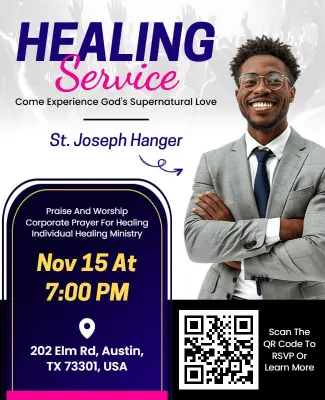 Modern Healing Service Event Promo Flyer Template