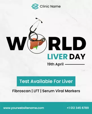 Modern Health Awareness World Liver Day Poster Template