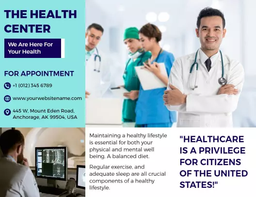 Modern Healthcare Services and Medical Care Brochure Template