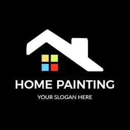 Modern Home Design Showcasing Vibrant Painting Concepts Logo Template