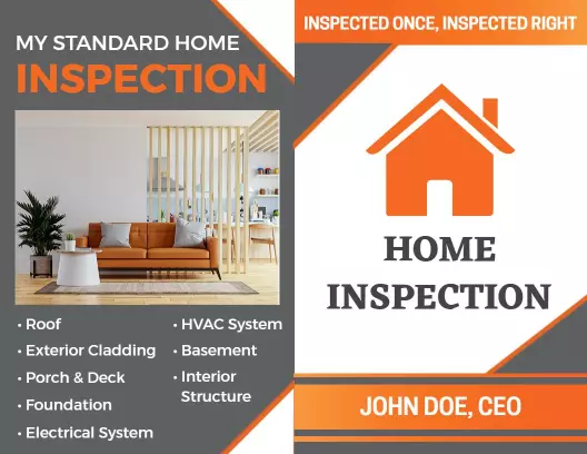 Modern Home Inspection Services Overview and Energy Report Brochure Template