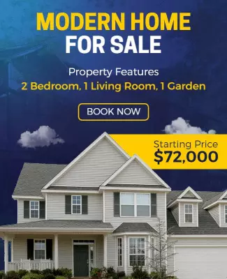 Modern Home Listing for Real Estate Sale Poster Template