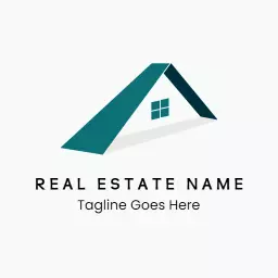 Modern House Design with Clean Lines for Real Estate Logo Template