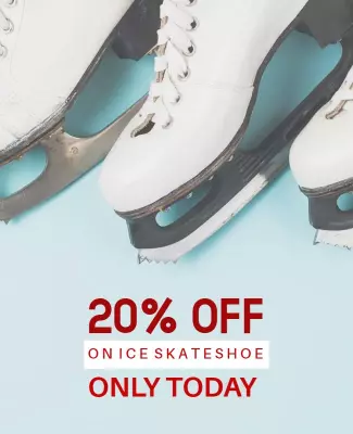 Modern Ice Skate Discount Sale Poster Template