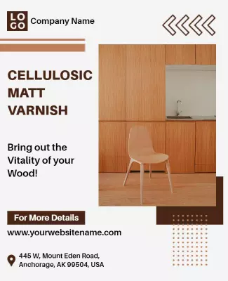 Modern Interior Wood Varnish Promotion Flyer Template