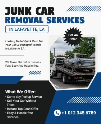 Modern Junk Car Removal Services Flyer Template
