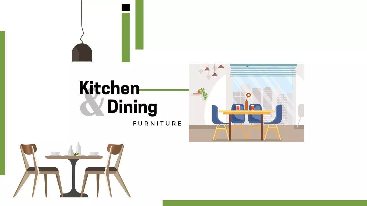 Modern Kitchen and Dining Furniture with Cozy Atmosphere YouTube Banner Template