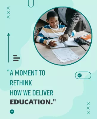 Modern Light Blue Educational Reform Initiative Poster Template