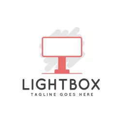 Modern Lightbox Design Showcasing Digital Display Geometry Logo Template