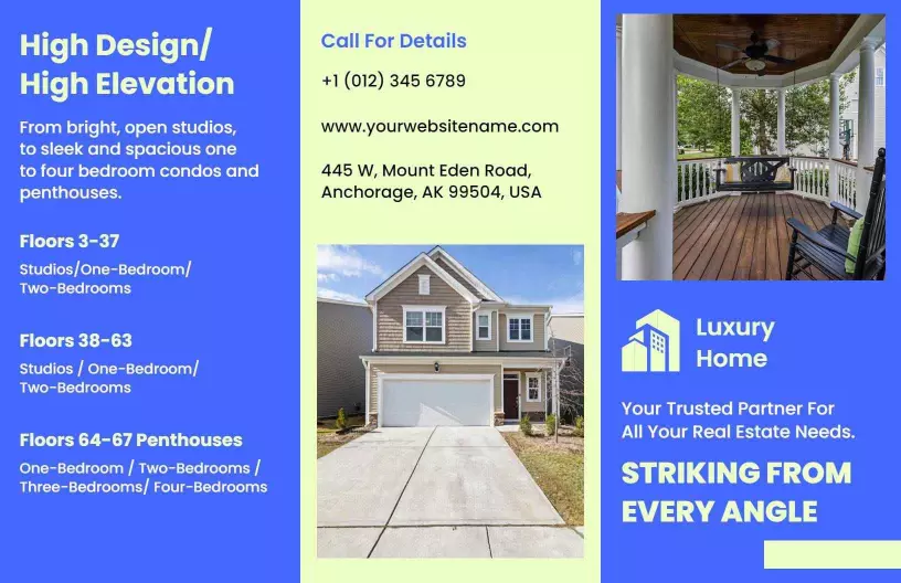 Modern Luxury City Living and Amenities Features Brochure Template