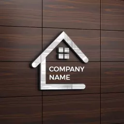 Modern Metallic House Design Showcasing Real Estate Mockup Template