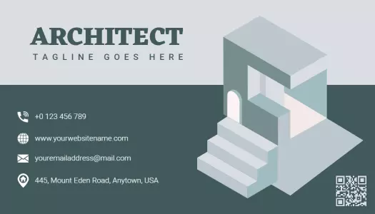Modern Minimalist Architectural Services Business Card Template