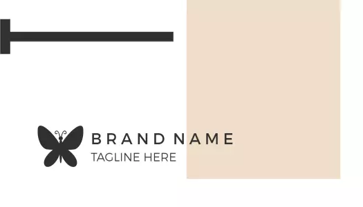 Modern Minimalist Beige and Black Visiting Card Template