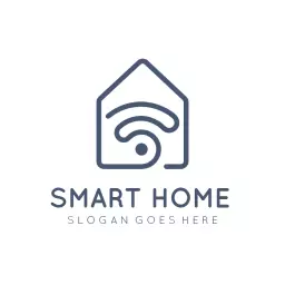 Modern Minimalist Design for Smart Home Automation Logo Template