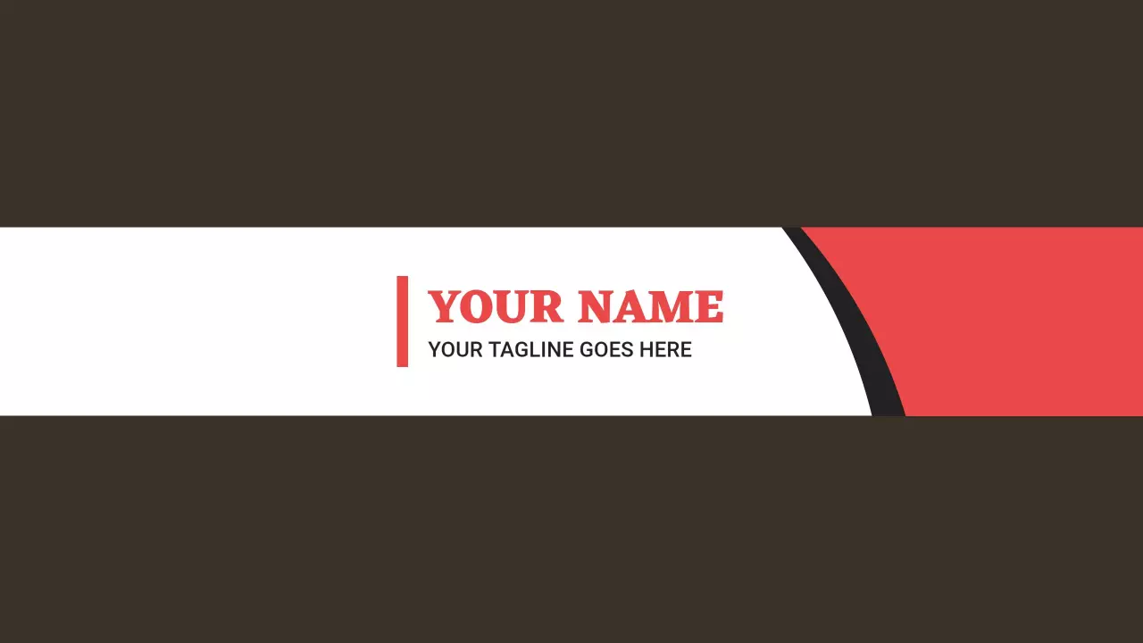 Modern Minimalist Design with Bold Red and Black YouTube Banner Template