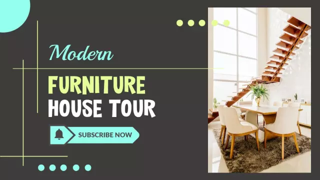 Modern Minimalist Furniture House Tour YouTube Thumbnail Template
