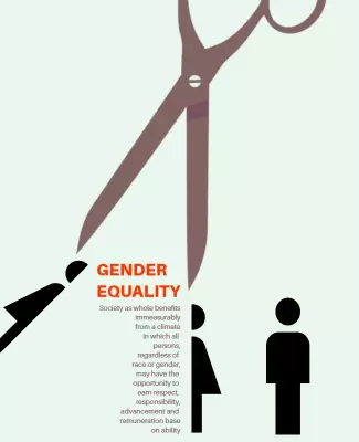 Modern Minimalist Gender Equality Awareness Poster Template