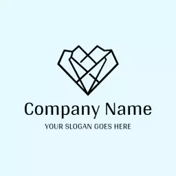 Modern Minimalist Heart Design for Innovative Company Logo Template