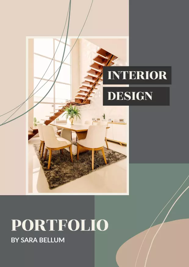 Modern Minimalist Interior Design Portfolio Brochure Template