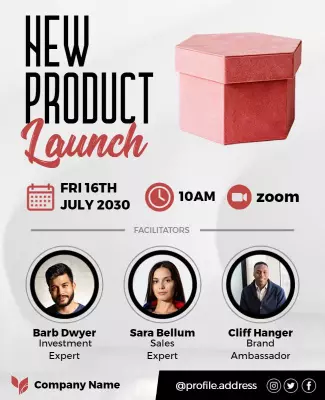 Modern Minimalist New Product Launch Presentation Poster Template