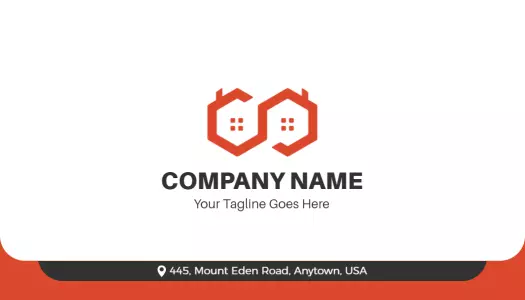 Modern Minimalist Real Estate Company Business Card Template
