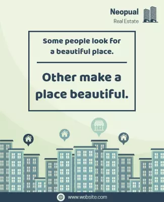 Modern Minimalist Real Estate Promotional Poster Template