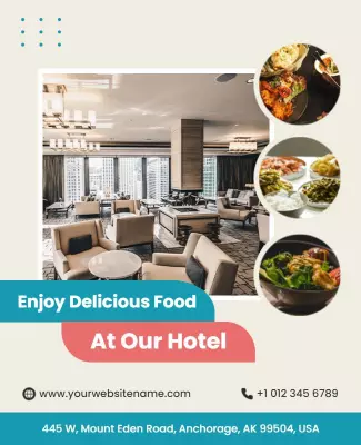 Modern Minimalist Restaurant Dining Experience Poster Template