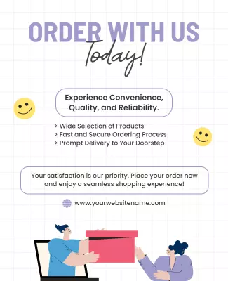 Modern Minimalist Shopping Experience Promotion Poster Template
